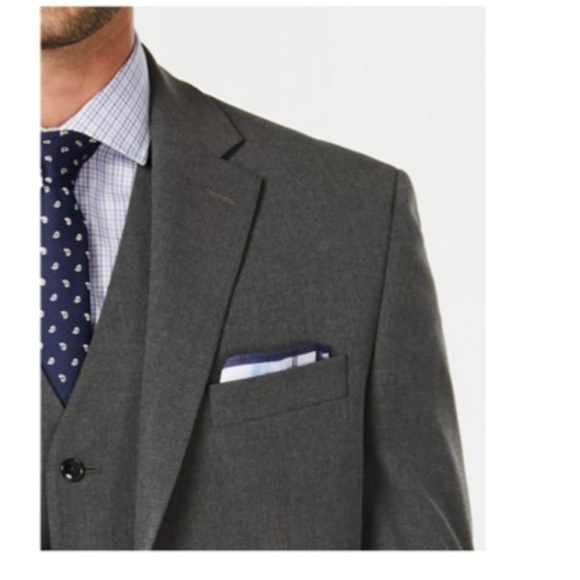 Club Room Men's Gray Classic Fit Blazer Stretch Solid Suit Coat (Jacket only) - Picture 3 of 3